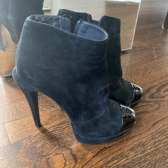 Black Chanel booties size 38 - Picture 2 of 6